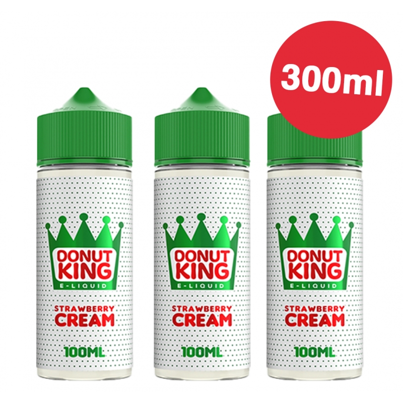 3 x 100ml Strawberry Cream - Donut king - LIQUIDATION